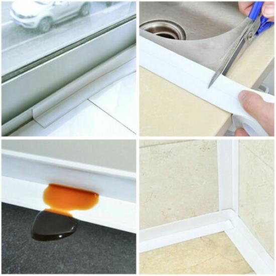 3.2M Bath Wall Sealing Strip Self-Adhesive Kitchen Caulk Repair Tape Bathroom