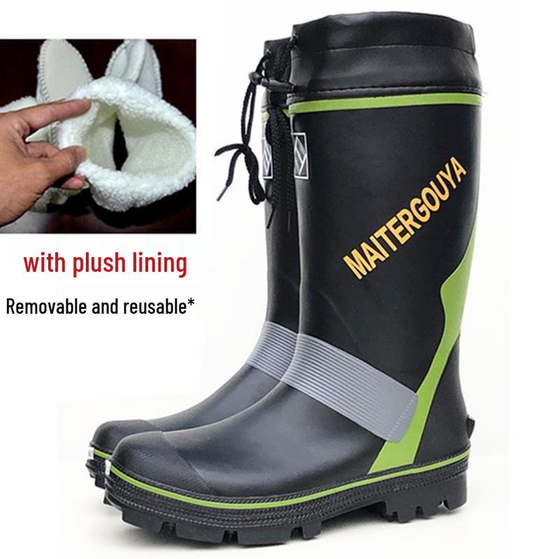 Men's Non-slip Rubber Fishing Boots for Ice and Snow
