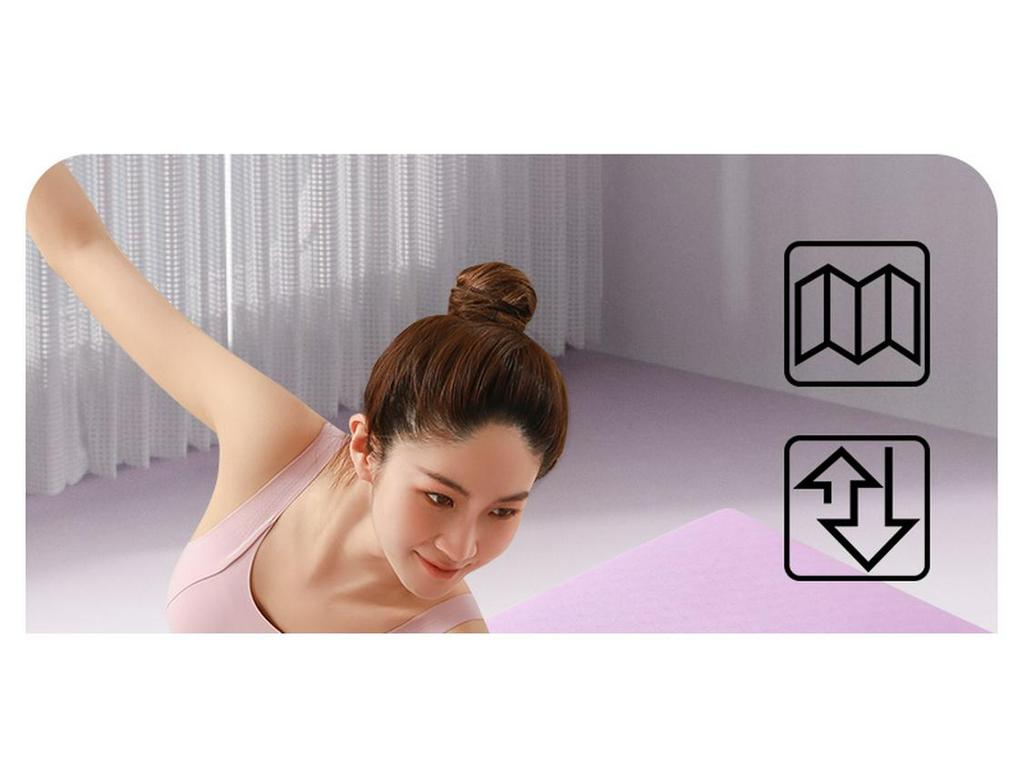 Skládací protiskluzová podložka na jógu a fitness – Silná, tlumící nárazy, přenosná podložka pro domácí použití nebo na kolej.