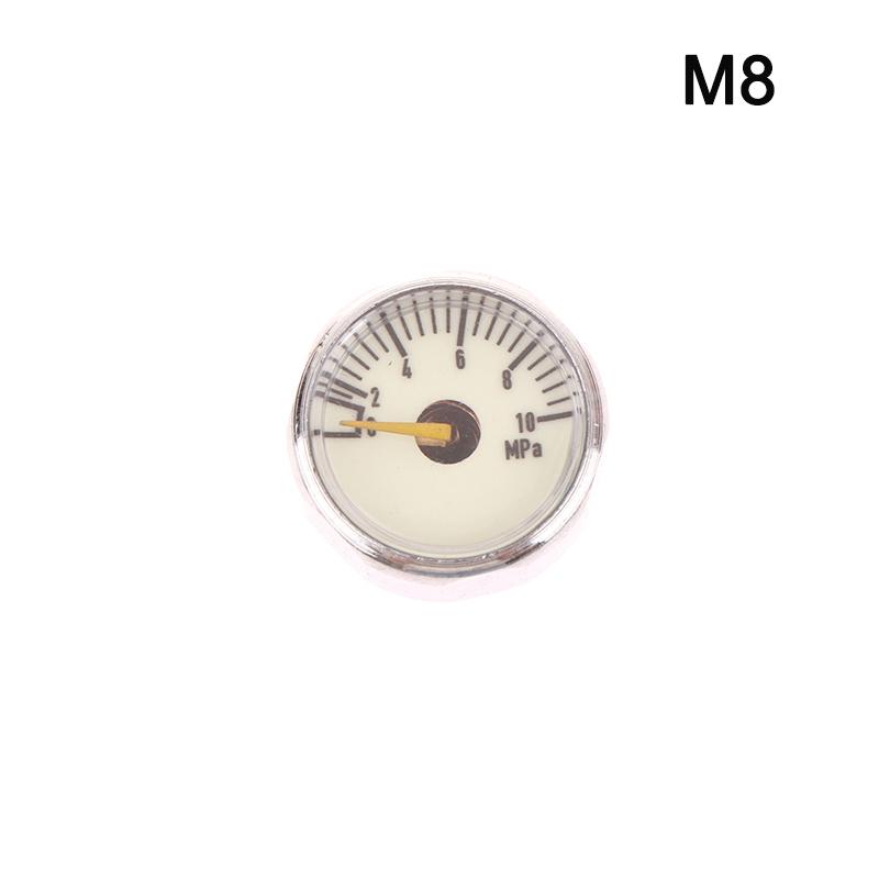 Air Mini Micro Pressure Gauge Manometer | Thread M10 M8 | 5Mpa 10Mpa 20Mpa 30Mpa 35Mpa 40Mpa 300Bar 3500Psi 5000Psi 6000Psi
