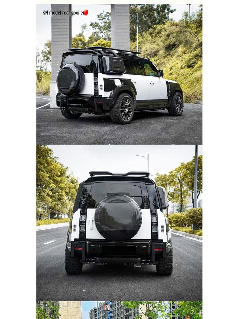 Carbon Fiber Style Rear Spoiler Lip for Land Rover Defender 90/110/130