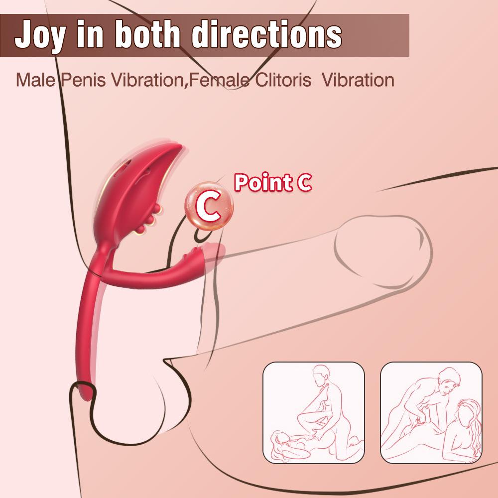 Wearable Panty Vibrator Adult Sex Toy Wireless Control Vibrating Penis Ring with Lace Strap Clitoral Stimulator for Women Couple