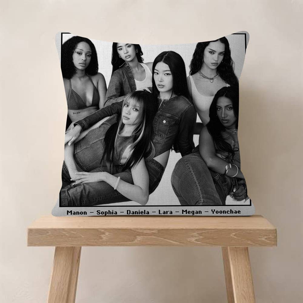 Korea Kpop Band KKatseye Pillow Gifts Home Office Furnishings Bedroom Sofa Car Cushion Cover Case xcm