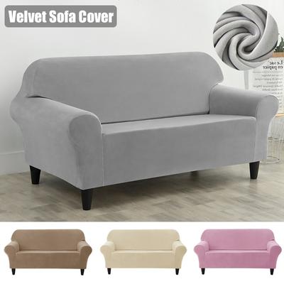 1 /2 /3 Seater European Style Sofa Cover Soft Velvet Stretch Couch Covers For Living Room Washable Anti -Dirty Furniture Protectors