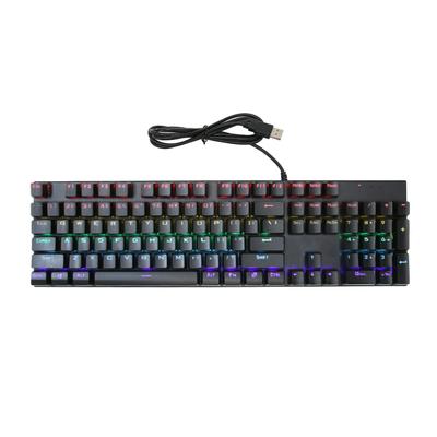 104 Keys Mechanical Keyboard with Blue Switch 28 Backlight Modes Dual Color Injection RGB Gaming