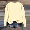 Women's Fashion Casual Long Sleeve Halloween Printed  Neck Sweatshirt