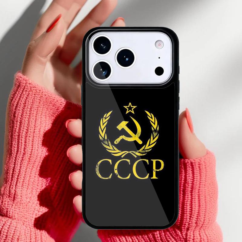 CCCP Soviet Union Russia Phone Case for iPhone 17 16 15 14 13 Pro Max Back Cover for 12 11 Pro Coque