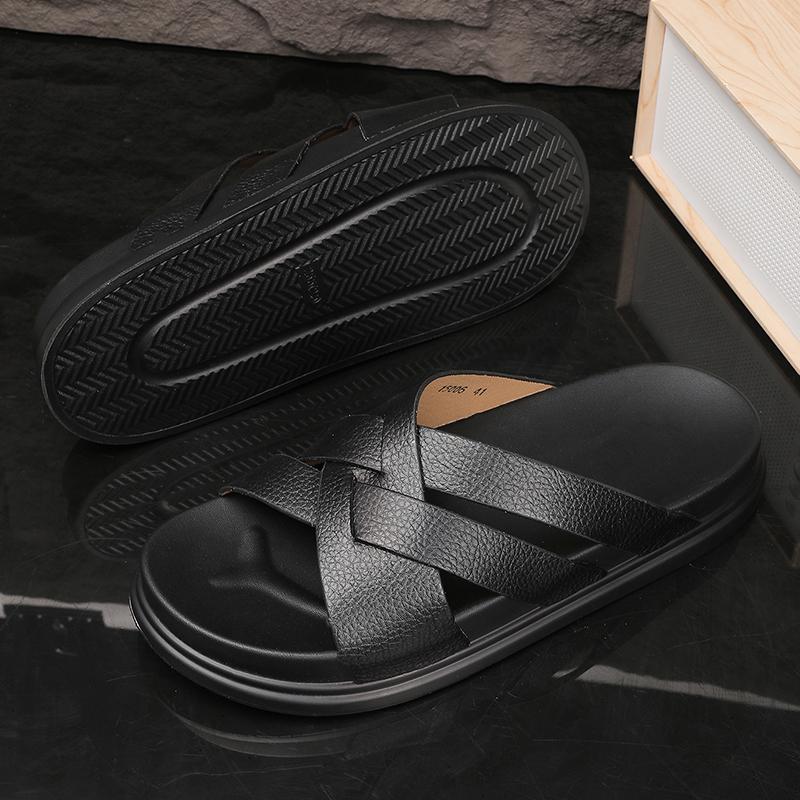 Fashion Summer Men's Slippers Comfortable Fashion Designer Style Leisure Daily Party Plus Size 38-46 Shoes Trendy Young People Ho