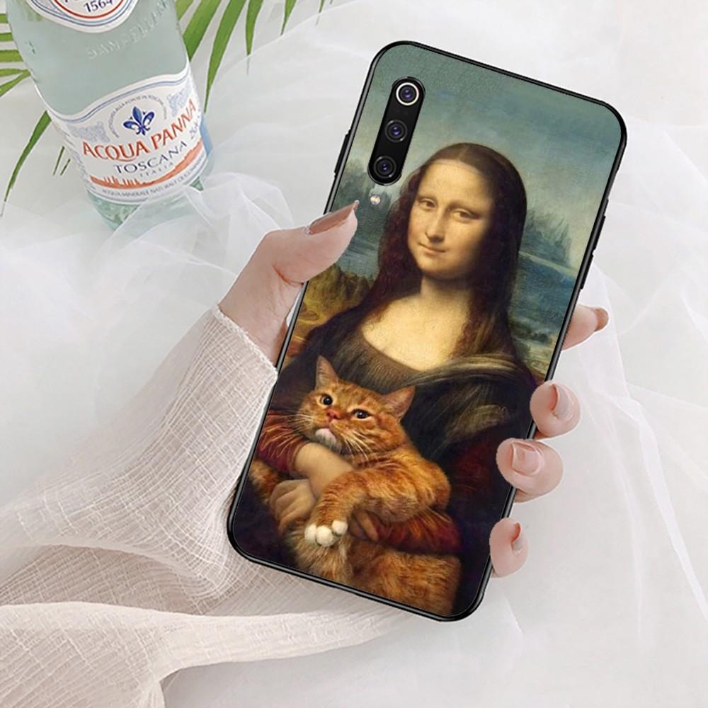 

Van Gogh Mona Lisa Fun Cat Art Phone Case For Xiaomi Mi 5X 8 9 10 11 12 lite pro 10T PocoX3pro PocoM3 Note 10 pro lite Xiaomi Mi 8 Lite