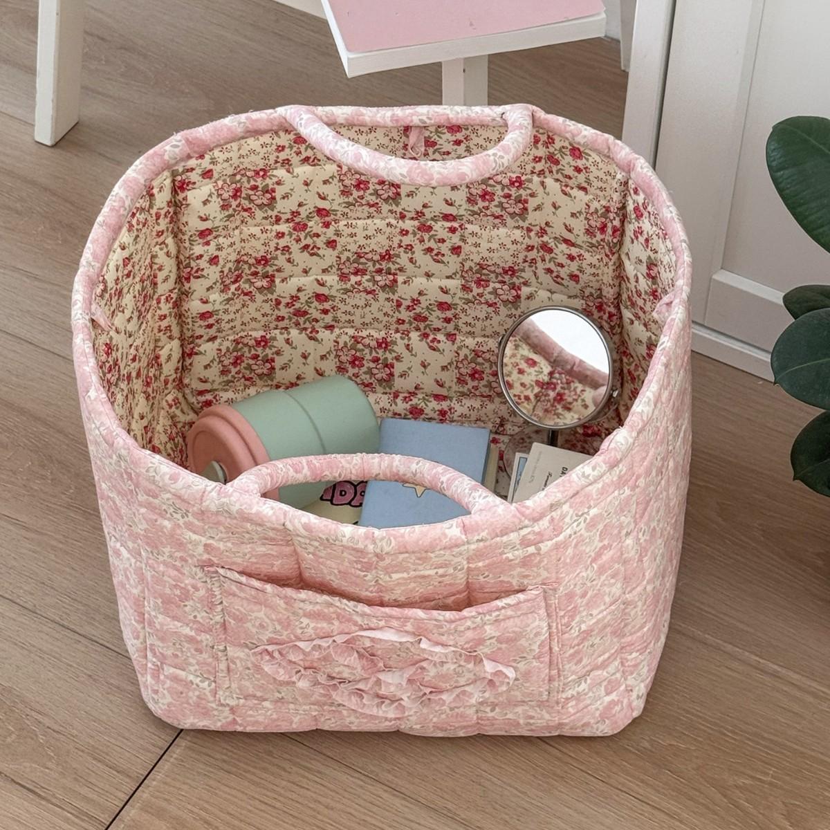 

Pastoral Floral Dirty Clothes Basket | Home Use | High-Value Fashionable|Large Capacity Foldable | Youngsters s Toys and Snacks