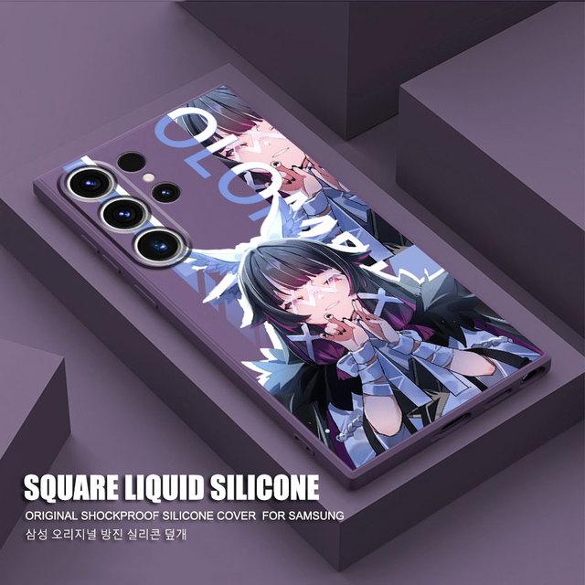 Capa Quadrada Líquida Para Samsung Galaxy Note 20 Ultra Note 10 Plus 8 9 S20 S22 S23 Ultra S21 Luxo Genshin Impac Peoples