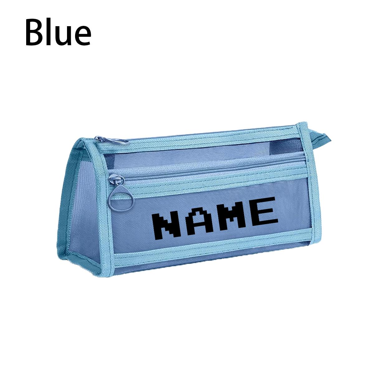 

Custom Name Pencil Pouch,Back To School Supplies For Kids,Personalized Pencil Case,Customized Clear Pencil Pouch,Customizable Zipper Pencil Pouch, синий
