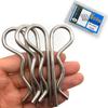 Yoliko 4pcs Heavy Duty Stainless Steel Cotter Pin R Clip Large Spring Retaining Wire