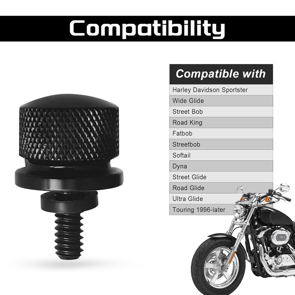 Motorcycle Seat Bolt Screw Rear Mount Screw Kit, 304 Stainless Fender Seat Nut Kit Compatible With Harley Davidson Sportster Softail Touring Dyna