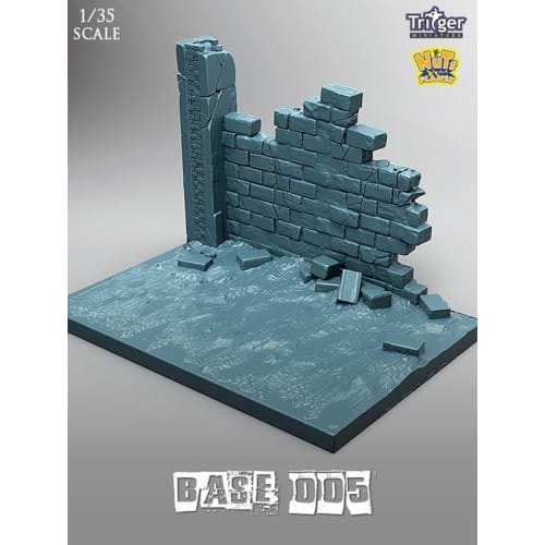 Nuts Planet 1/35 Scale General-Purpose Display Base 5 Collapsed Brick Wall Resin Kit TA35005 (Scenery)