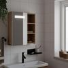 VidaXL Bathroom Mirror Cabinet with LED Oak 45x13x52 Cm, Vanity Unit with Mirror, Wall Cabinet with 357968