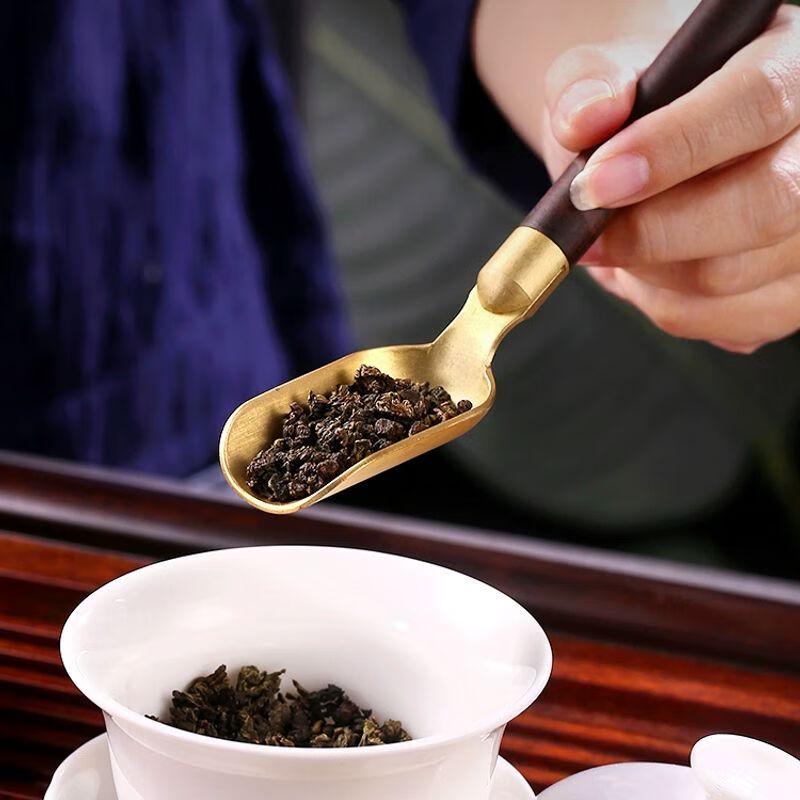 Premium Brass & Solid Wood Tea Ceremony Tool Set