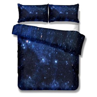 Bettwäsche-Set mit Sternen und Galaxie-Motiv, für Kingsize-Betten, Queensize-Betten, Doppelbetten, Einzelbetten, Einzelbett