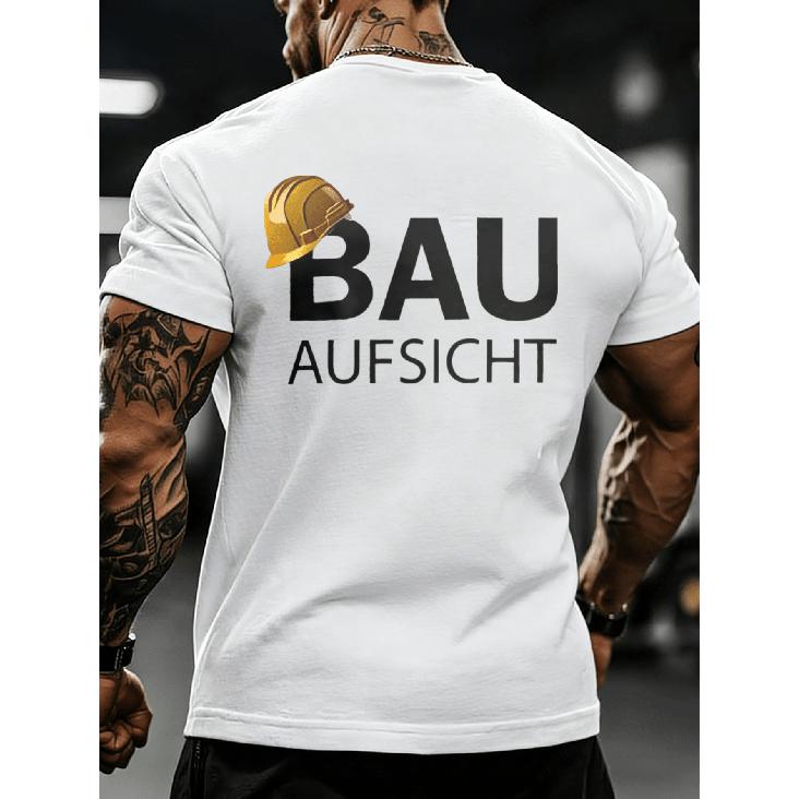 Casual Style Men'S T-Shirt Construction Supervisor Graphic Summer Wear Gift for Construction Workers