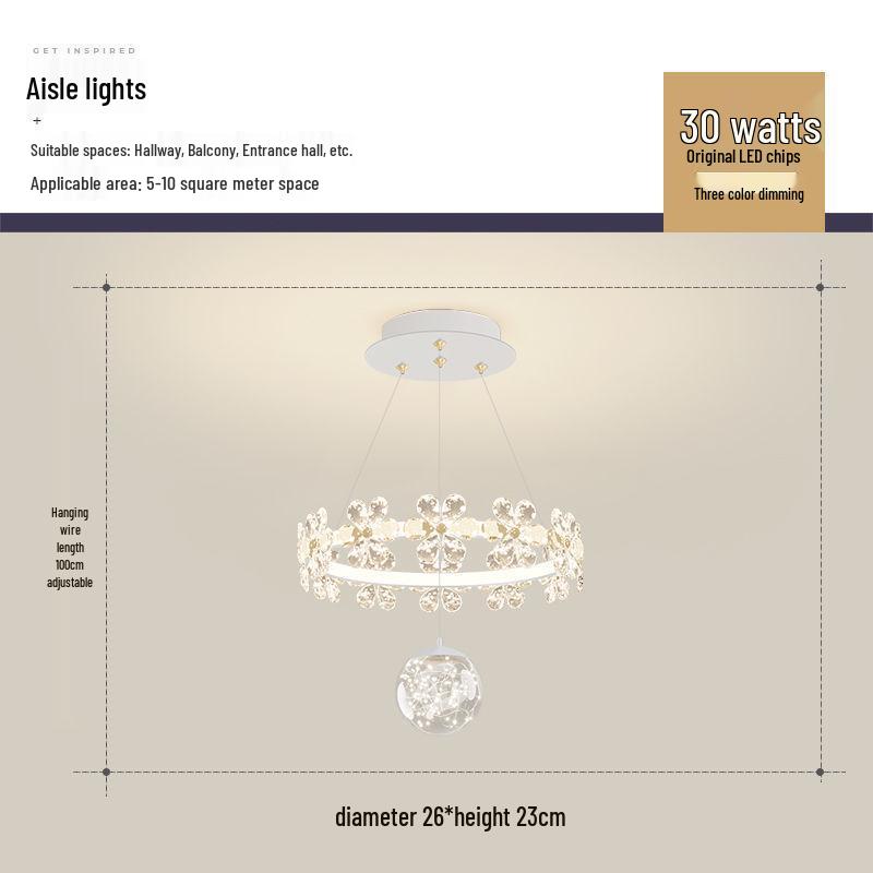 

Современная минималистичная хрустальная люстра-цветок для спальни - Креативный теплый дизайн звездного неба