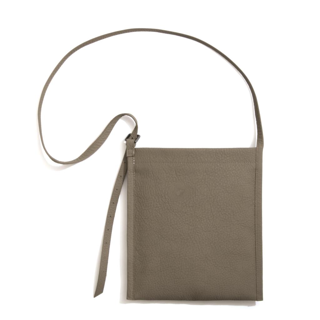 UNTRACK ECCO Sacoche Shoulder Taupe Bag, Leather, No. 60413, Men's,