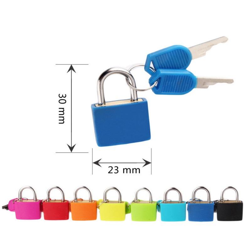 Mini ABS Keyed Padlock for Luggages Padlock with Keys Anti Rust Outdoor Lock for Small Cabinets Drawers