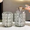 Nordic INS Style Crystal Iron Art Desktop Ornaments: Makeup Brush & Pen Holder Decorative Display.