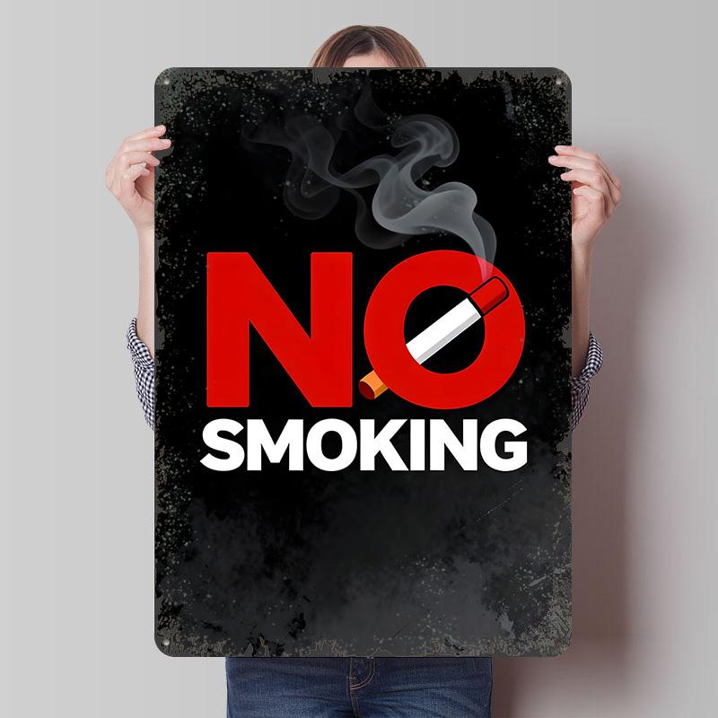 

No Smoking Sign Printed Poster Customized Wall Art Retro Vintage Metal Tin Signs for Decoration Bedroom Decorations Coffee Bar 7.9x11.8In(20x30cm)