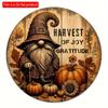 2d Flat 20*20cm, Thanksgiving Home Decoration, Pumpkin Circular Wooden Logo Creative Decorative Board, for Home, Office, Garden, Bar Decor.