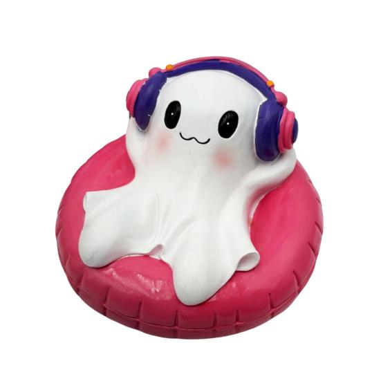 

Yousheng Beach Ghost Figurine Halloween Resin Ghost Statue with Pool Float Cute Small Ghost Sculpture for Indoor Outdoor Home Bar Decor A