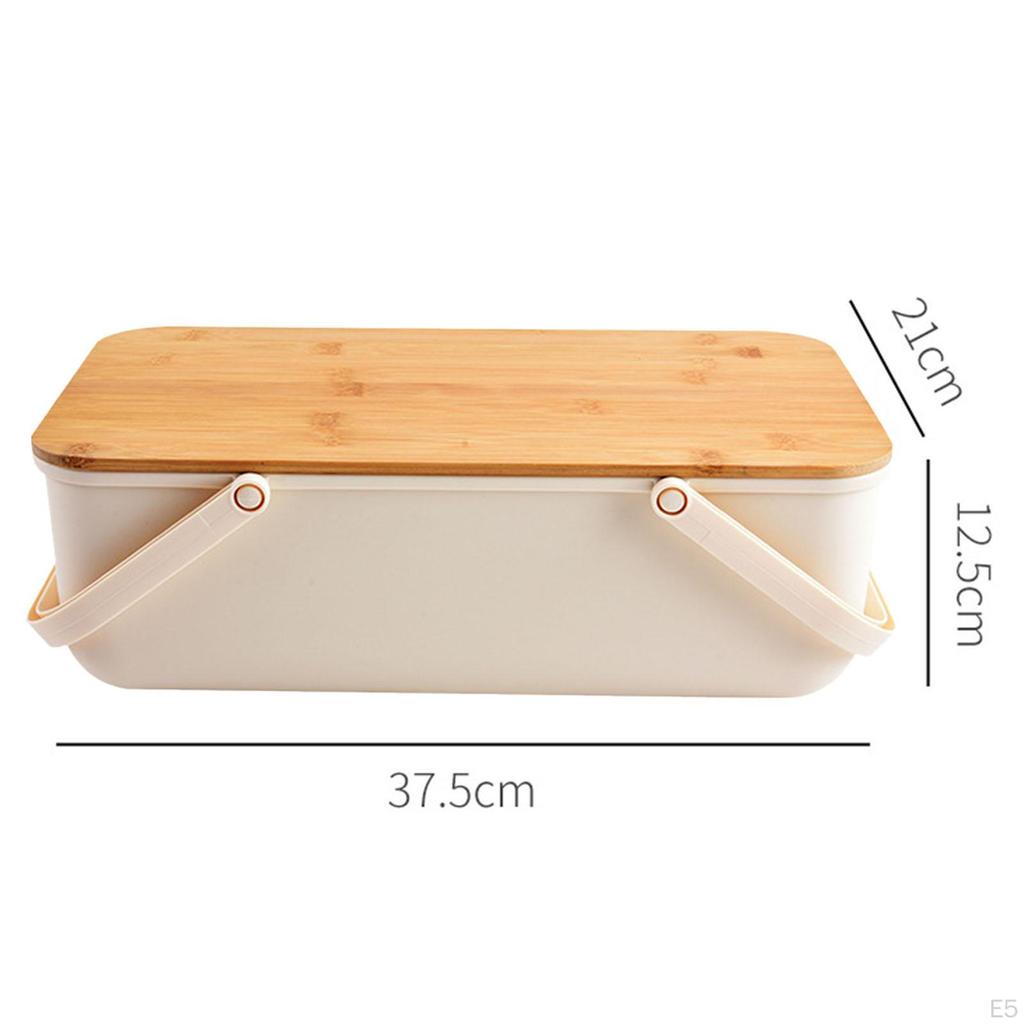 Bread Keeper for Bread, Bun, Bagel, Loaf Bakery Space Saving Cafes Box Navy