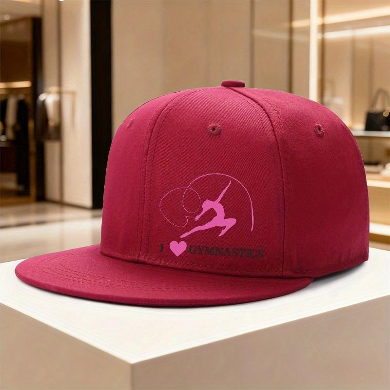 Rhythmic Gymnastics I Love Gymnast Pink Graphic Snapback Cap Adjustable Unisex Polyester One Size