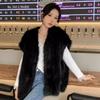 European Mid-Length V-Neck Fox Fur Vest for Women - Autumn/Winter Collection
