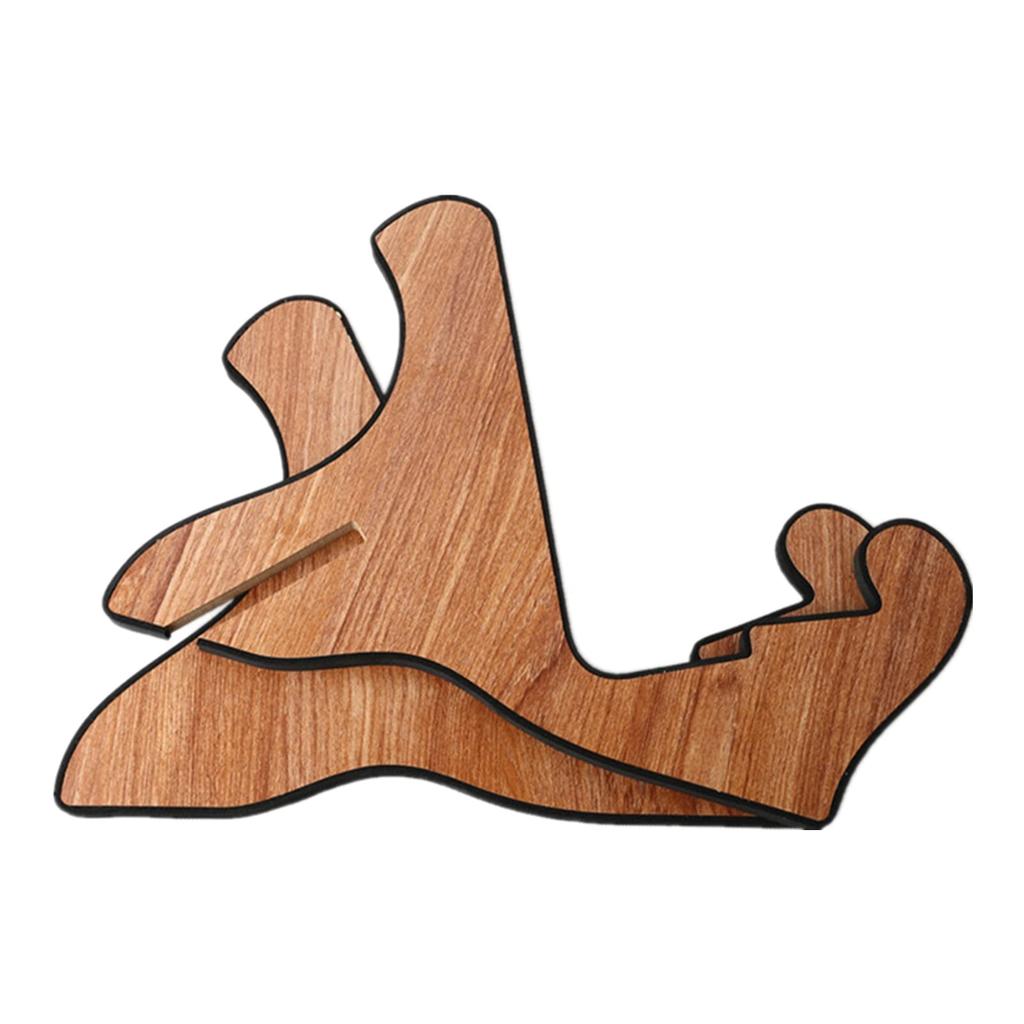 Miwayer Guitar Stand, Thick Wood, Universal 0.12" Soft Leather, Safe, Non-Slip, Portable, with Strings, Wooden Guitar Rack for Acoustic, Classical,