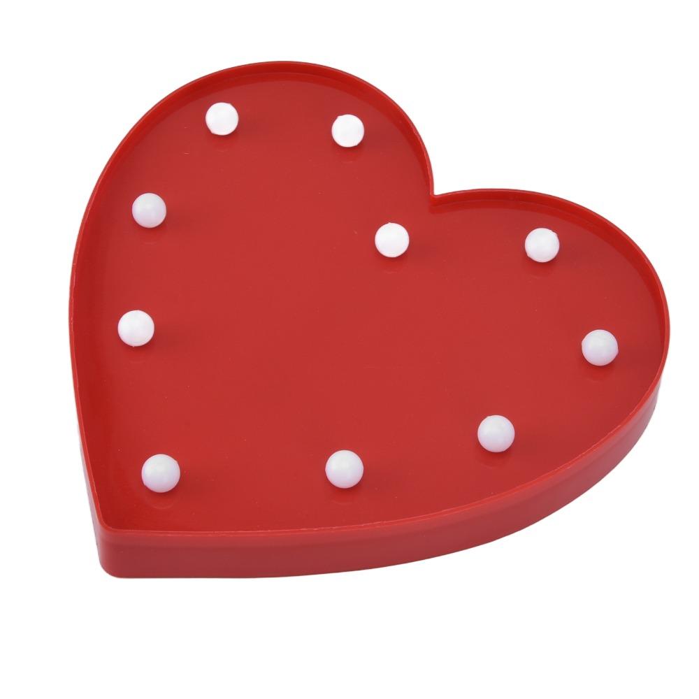 Heart Shaped Night Light 10 LEDs Night Lamp Romantic LED Lamp  Couple