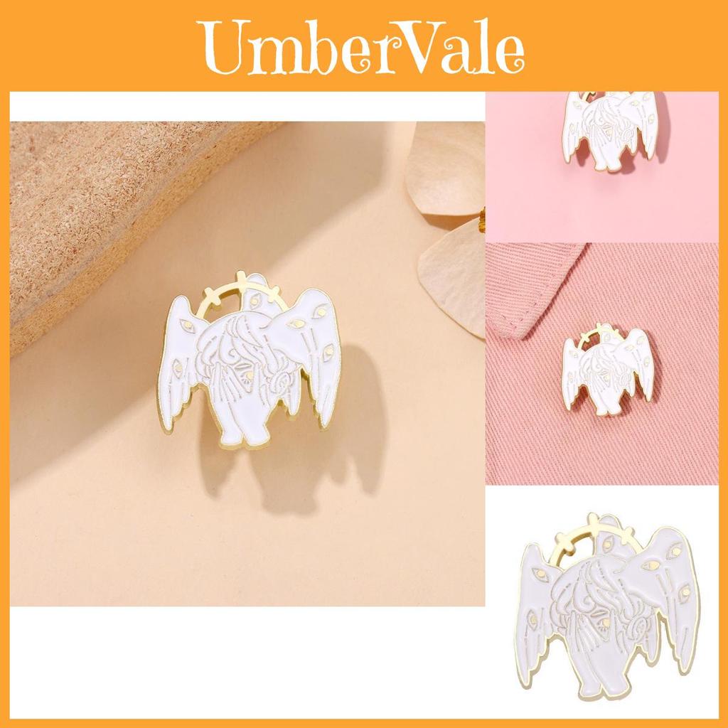 Enchanting New Alloy Demon Girl Brooch With Wings And Halo For Clothing And Bags