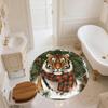Vintage Tiger,Round Area Rug,Carpet Rug for Living Room Bedroom Sofa Playroom Decor,Non-slip Floor Mat