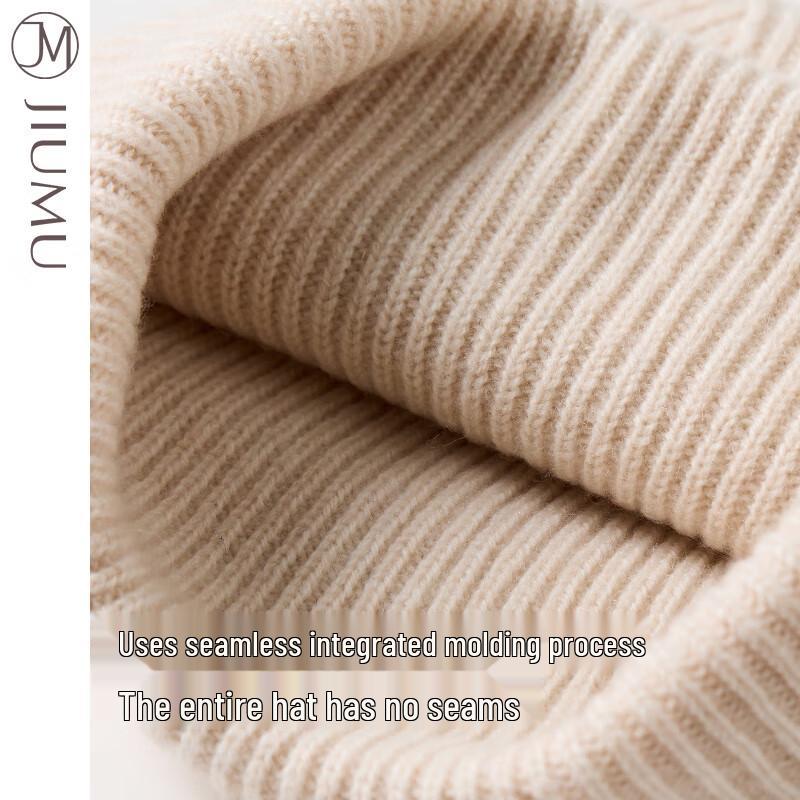 JIUMU Women's Warm Wool Knit Beanie Hat