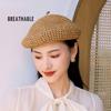 Estate Berretto Basco di Paglia Raffia Donna Traspirante Lavorato a Mano Tessuto Cappello di Paglia Retro Letterario Tinta Unita Pittore Cappello da Sole