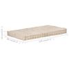 VidaXL Coussin de plancher de palette Coton 120x80x10 cm Beige