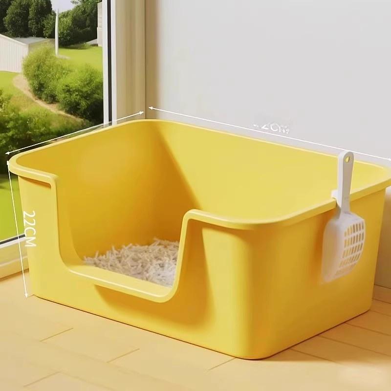 Extra Large Open-Top Litter Box Anti-Spla Giant Size Toilet for S Pet Supplies Sand Pan Special Large Size