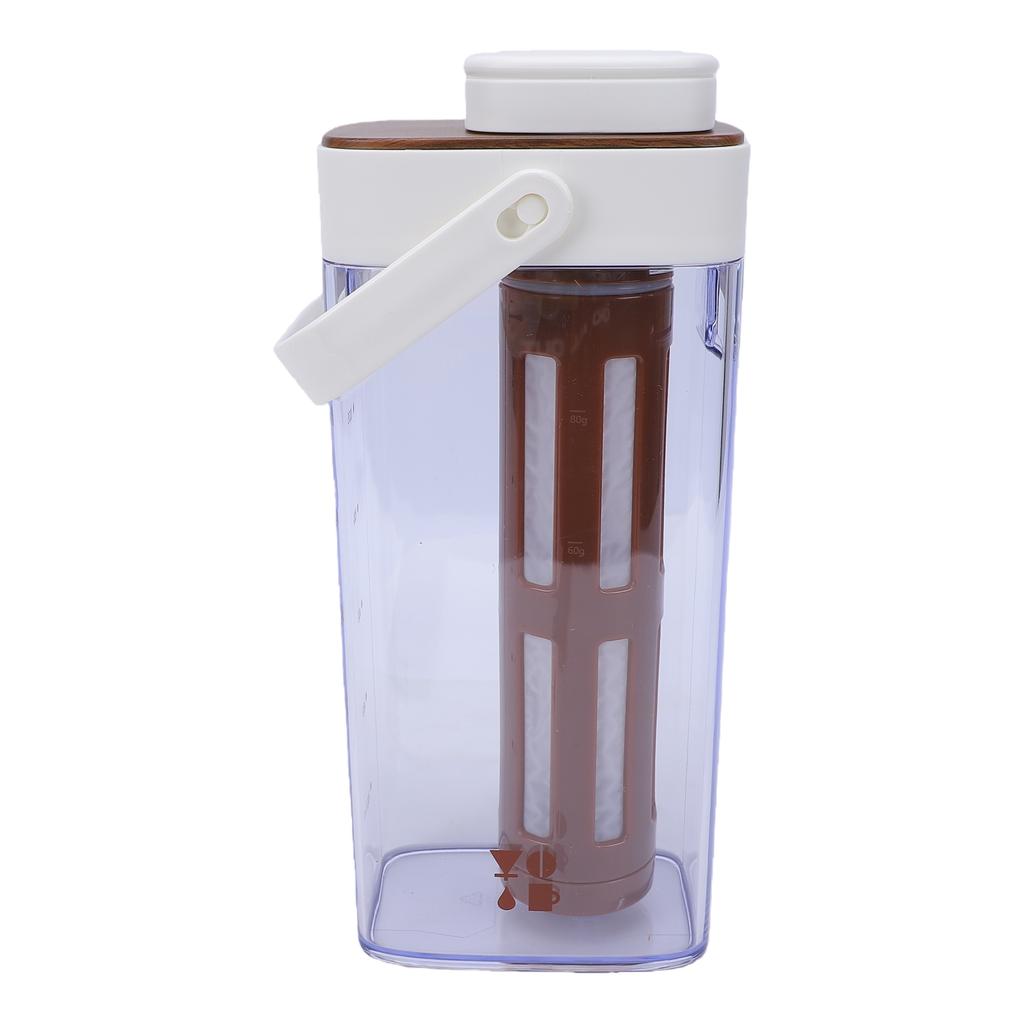 1000ml Cold Brew Coffee Maker Leakage Proof 350 Mesh Filter Cold Brew Pitcher for Home Outdoor White