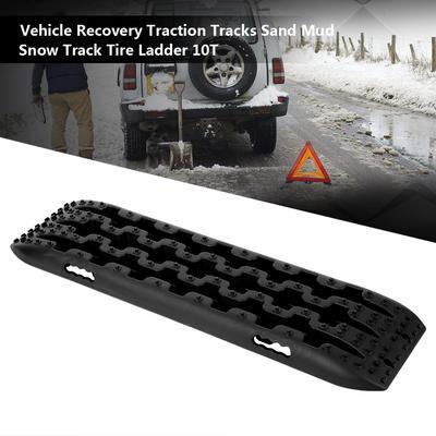 2 Stück Schwarz 10T Fahrzeugbergungsmatten Sand Schlamm Schnee Spur Reifenleiter für Off Road 4x4