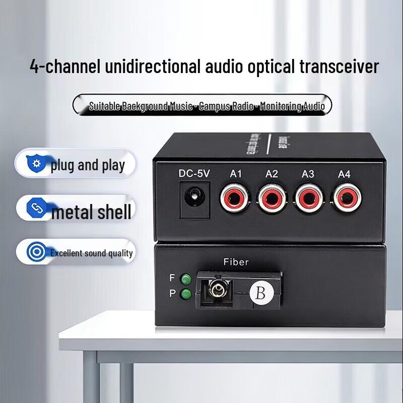 Guangyuxingzhou 4-Channel Unidirectional Audio Fiber Optic Converter