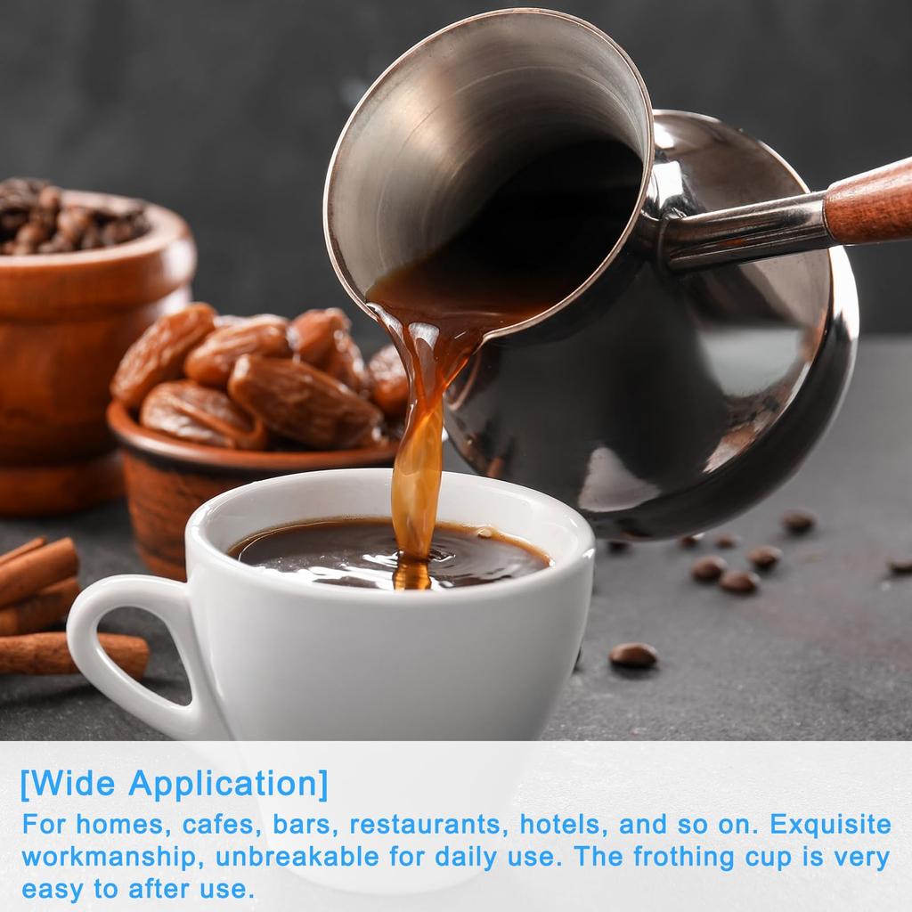 uxcell Coffee Pot, 20oz600ml, Stainless Steel Coffee Warmer, Coffee Maker, Butter Warmer, Coffee Heater, Milk Dissolving Pot with Spot