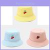 Embroidered Fruit Pattern Fisherman Hat For Women Summer Outdoor Sun Protection