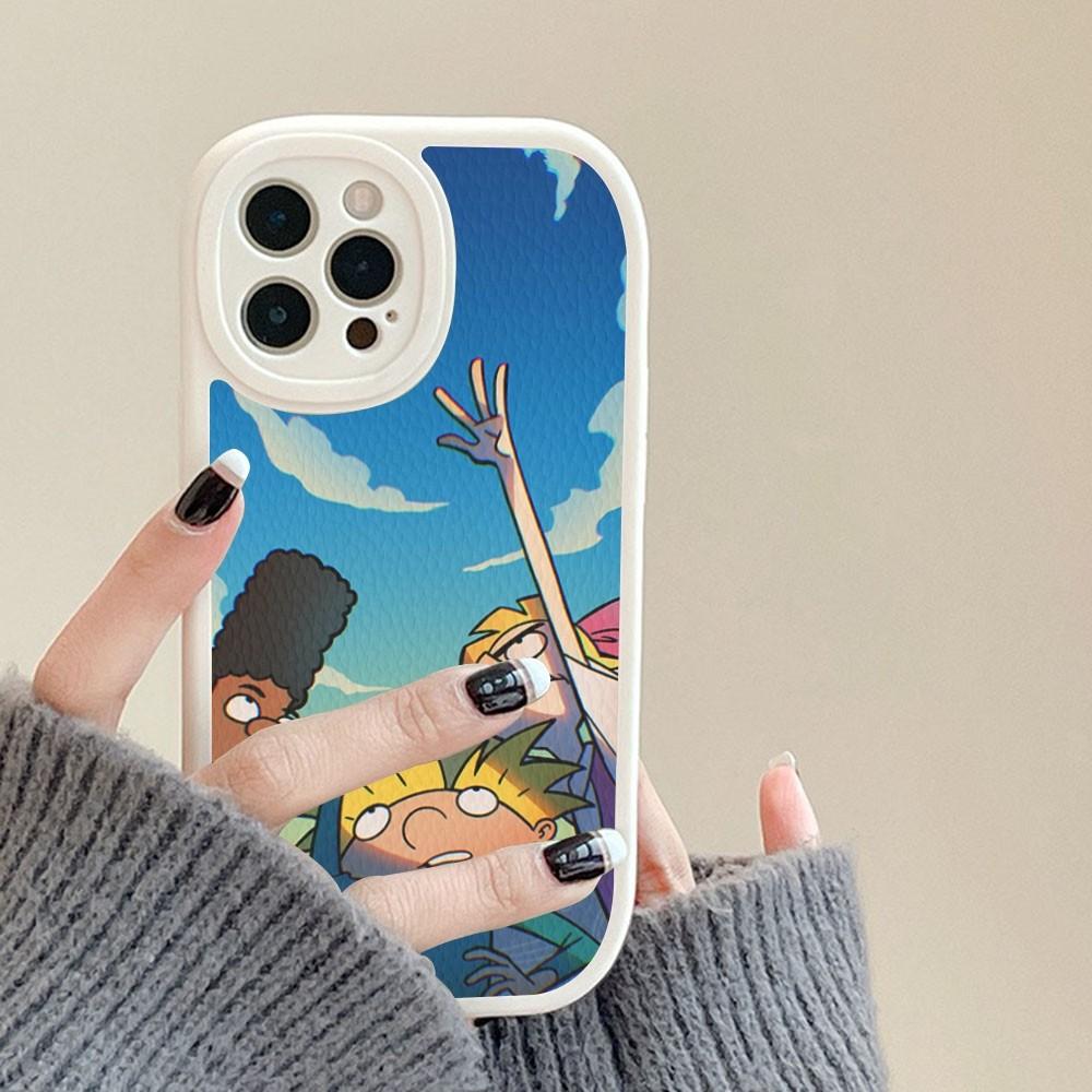 Hey Arnolds Cartoon Phone Case Hard Leather For iPhone 14 13 12 Mini 11 14 Pro Max Xs X Xr 7 8 Plus Fundas