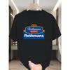 Europäische Größe Herren Kurzarm-T-Shirt, Bedruckt mit Rothmans Racing Logo, Mit lockerem Rundhalsausschnitt, Hergestellt aus atmungsaktivem Sommerstoff