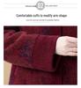 Stylish Plus Size Fleece-Lined Jacket for Middle-Aged and Elderly Women, Warm Cardigan for Moms, Fits Up To 200 Jin