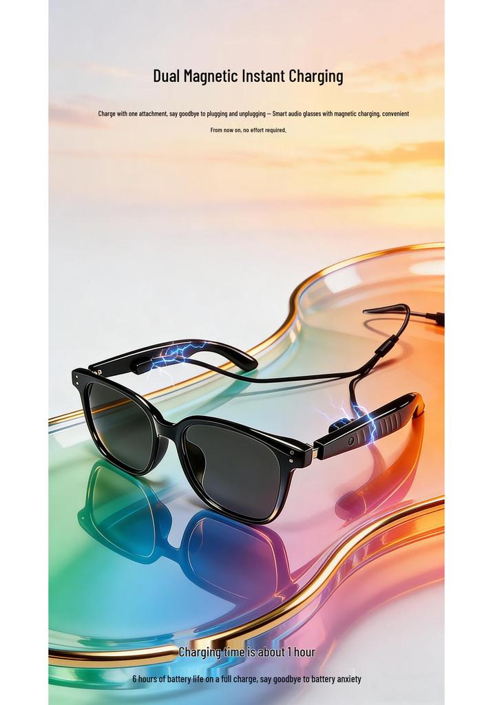 F66 AI Bluetooth Glasses: Real-time Translation In 100+ Languages, Music & Calls Smart Glasses